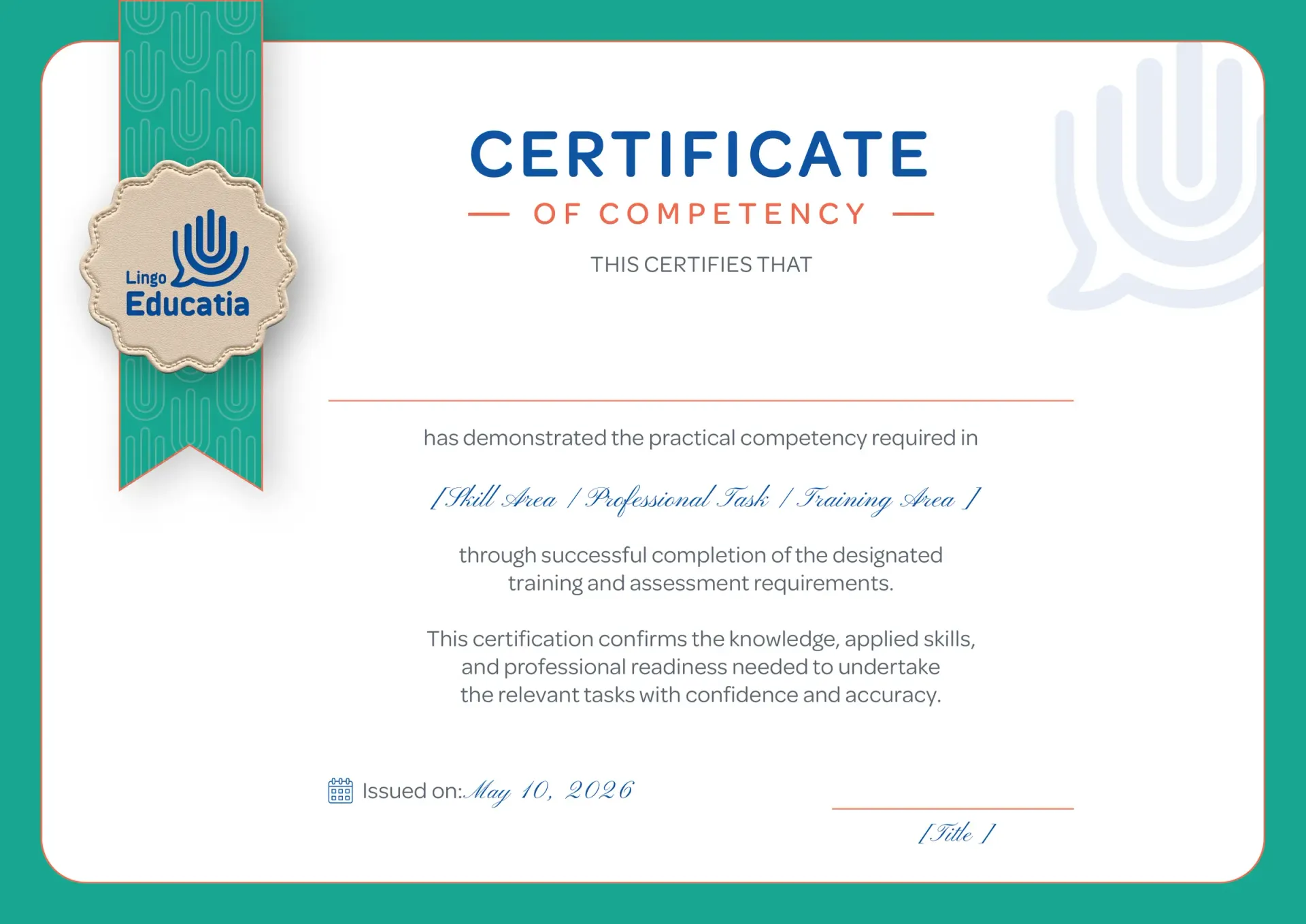 Certificate of competency