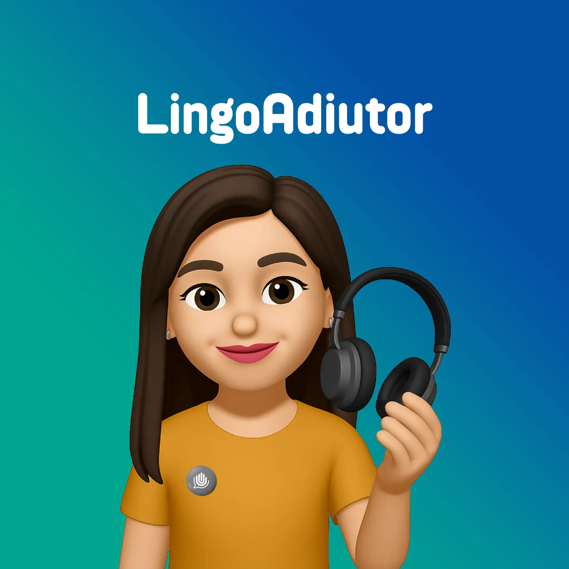 LingoAdiutor holding headphones