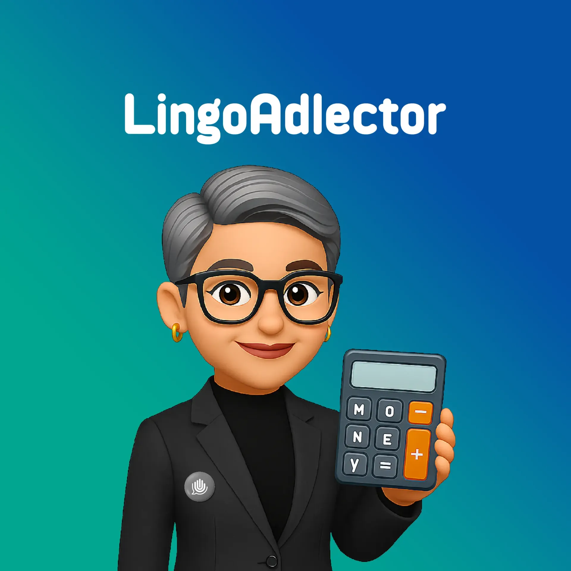 LingoAdlector holding a calculator