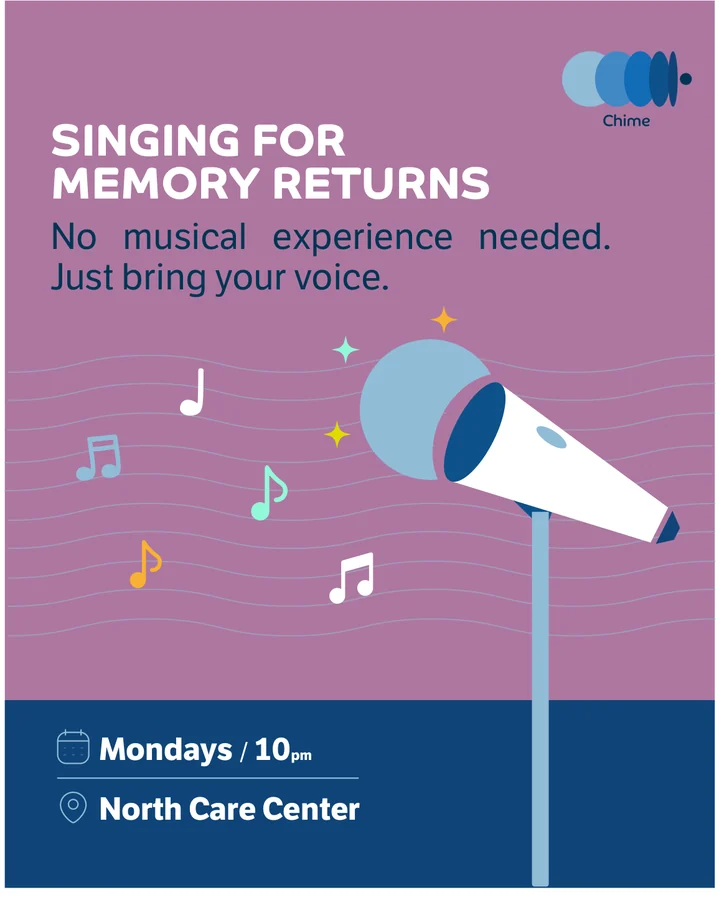 Singing for Memory Returns event post