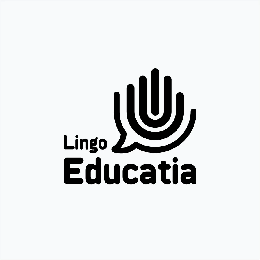 LingoEducatia logo, one-colour lockup